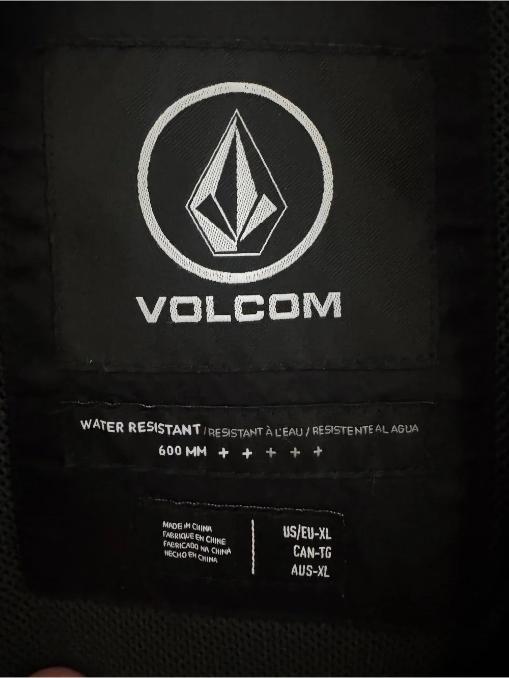 Volcom Men's Black Hooded Windbreaker Jacket
